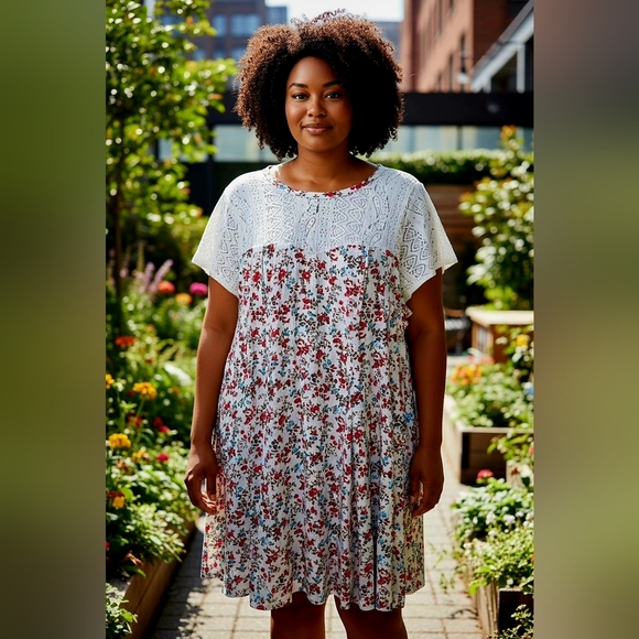 Torrid Curve Dresses & Skirts - Torrid Floral Lace Midi Dress Size 1